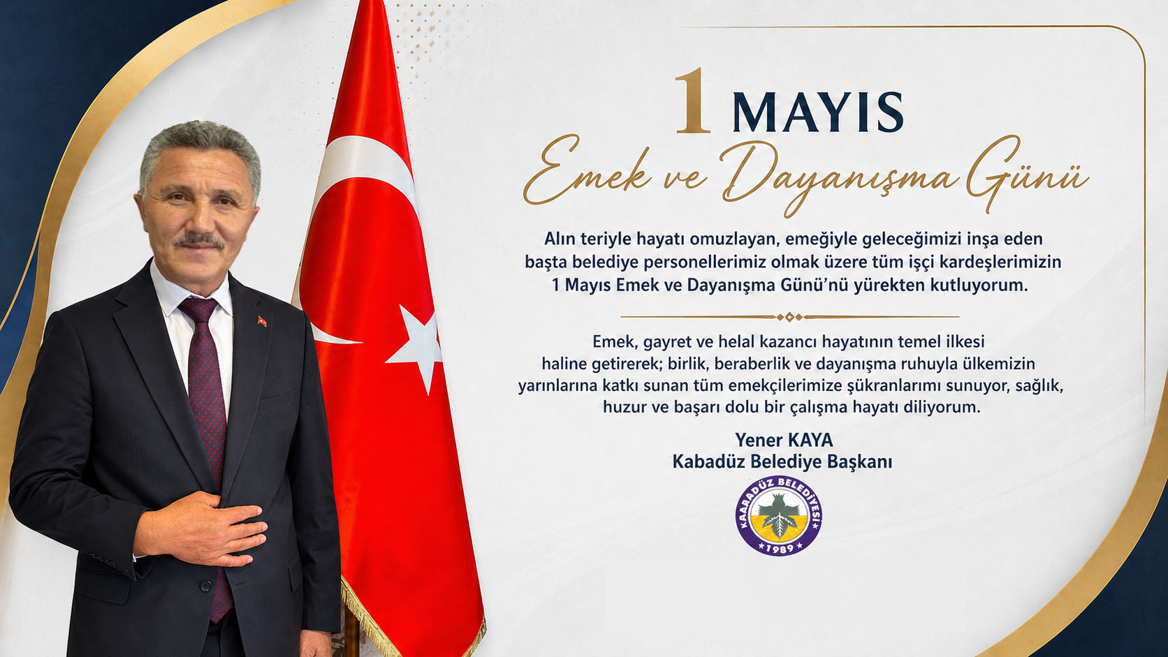 Başkan Kaya, 1 Mayıs Emek ve Dayanışma Günü Mesajı